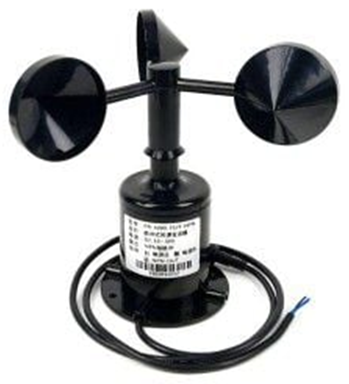 Wind sensor (anemometer) used for real-time environmental monitoring
