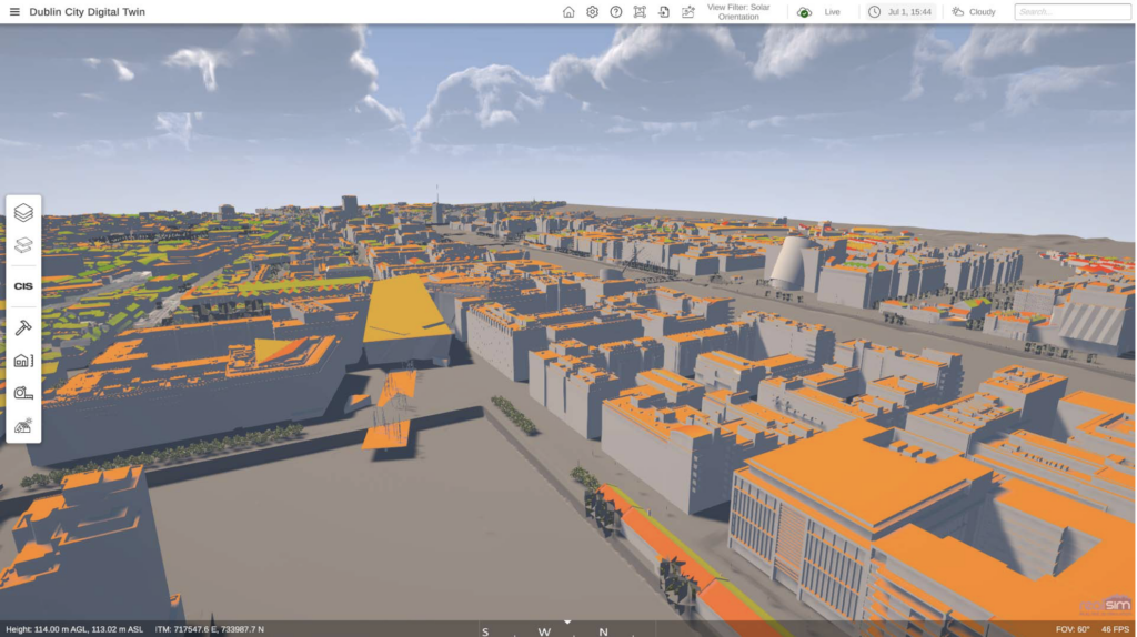 Dublin Docklands digital twin assessed for rooftop solar potential