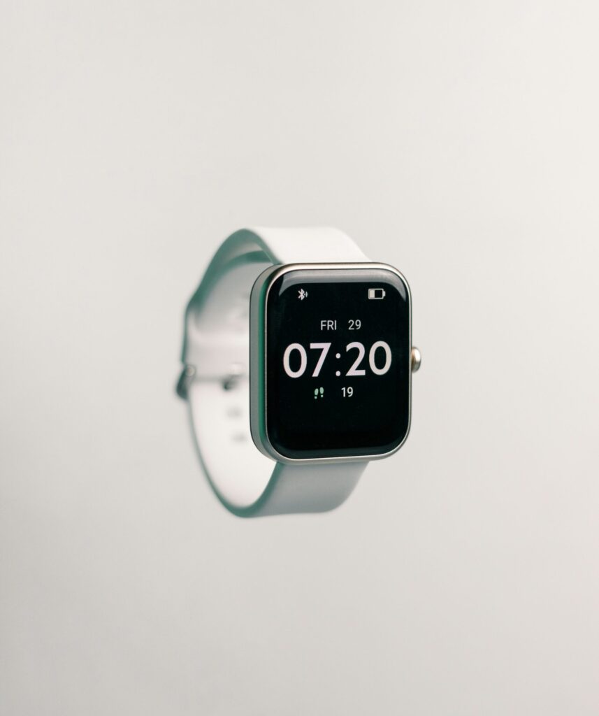 Wrist watch with a black face