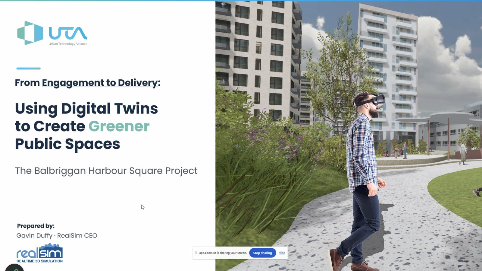 Gavin Duffy, RealSim: using digital twins to create greener public spaces in Balbriggan.